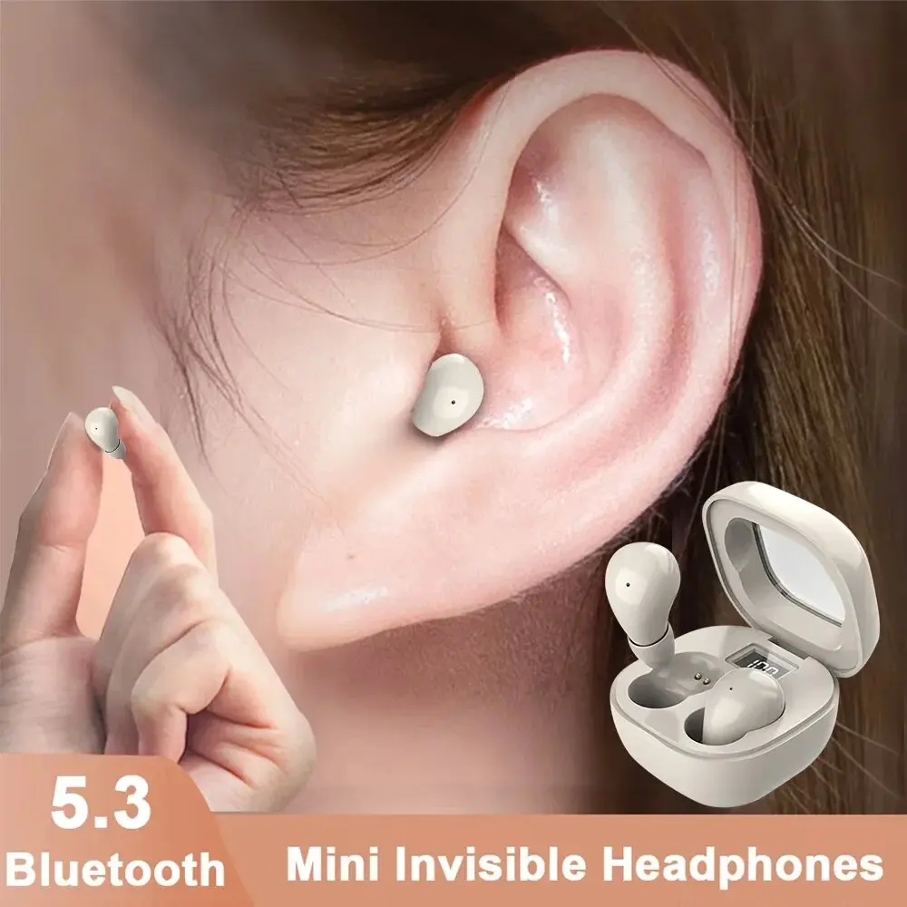 Anc Wireless Headphones Bluetooth 5.3 - SK19 Bluetooth 5.3 Earphones Mini Invisible