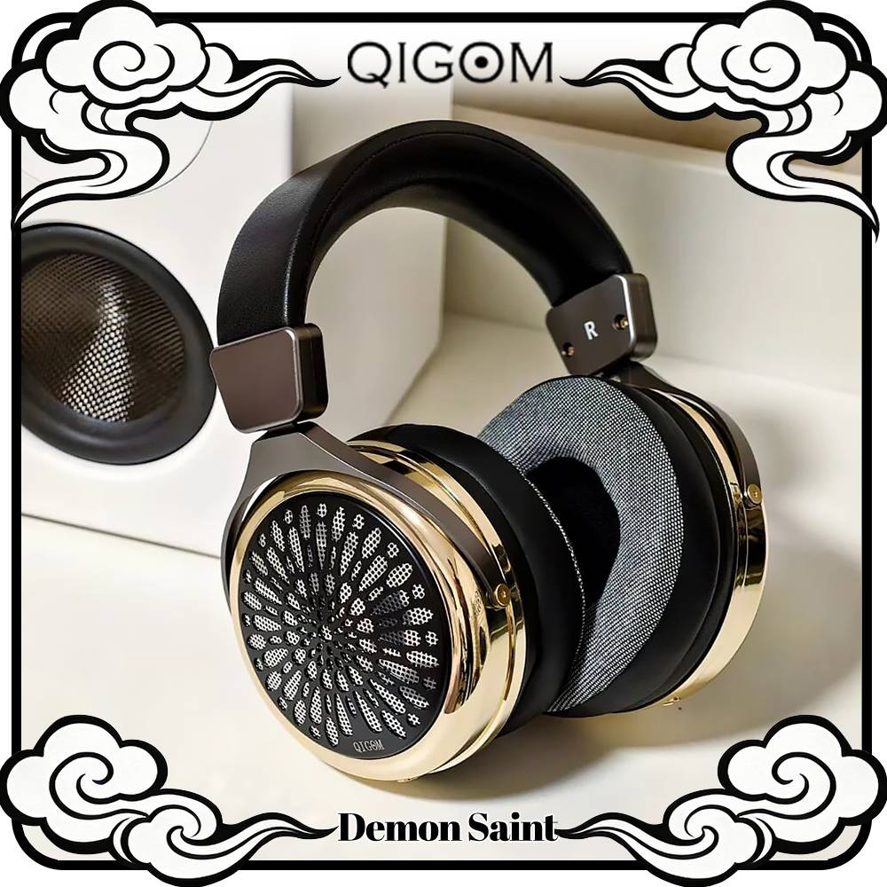 Audiophile Open Back Planar Headphones - QIGOM Demon Saint Over-Ear Open-Back Headsets,