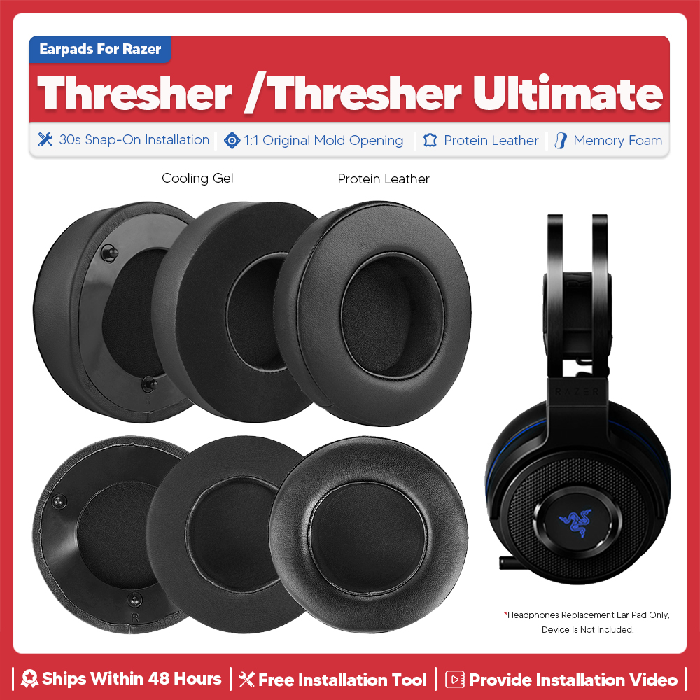 Headphone Replacement Ear Pads Memory Foam - Replacement Ear Pads For Razer Thresher