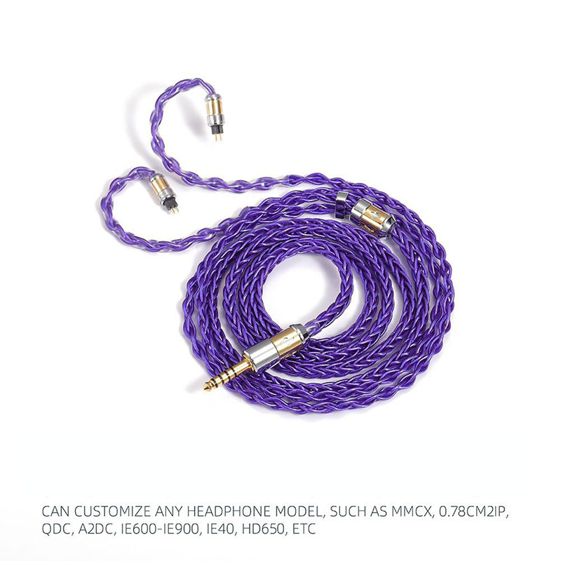 Balanced Headphone Cable 4.4Mm Mmcx - 8 Core Silver Plated MMCX Earphone
