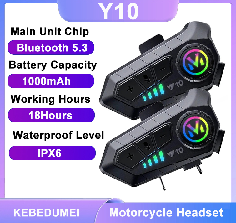 Anc Wireless Headphones Bluetooth 5.3 - Y10 Motorcycle Bluetooth 5.3 Helmet Headset