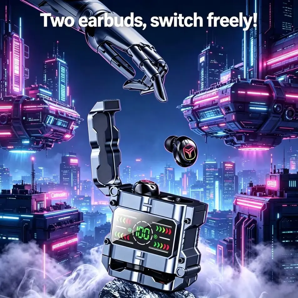 Wireless Earbuds Gaming Low Latency - Mecha TWS Bluetooth 5.3 Gaming Earbuds